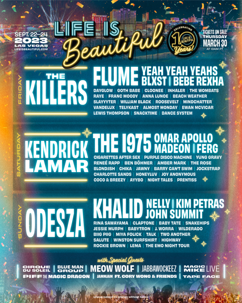 Odesza, Flume, Madeon lead EDM lineup on Life Is Beautiful 2023