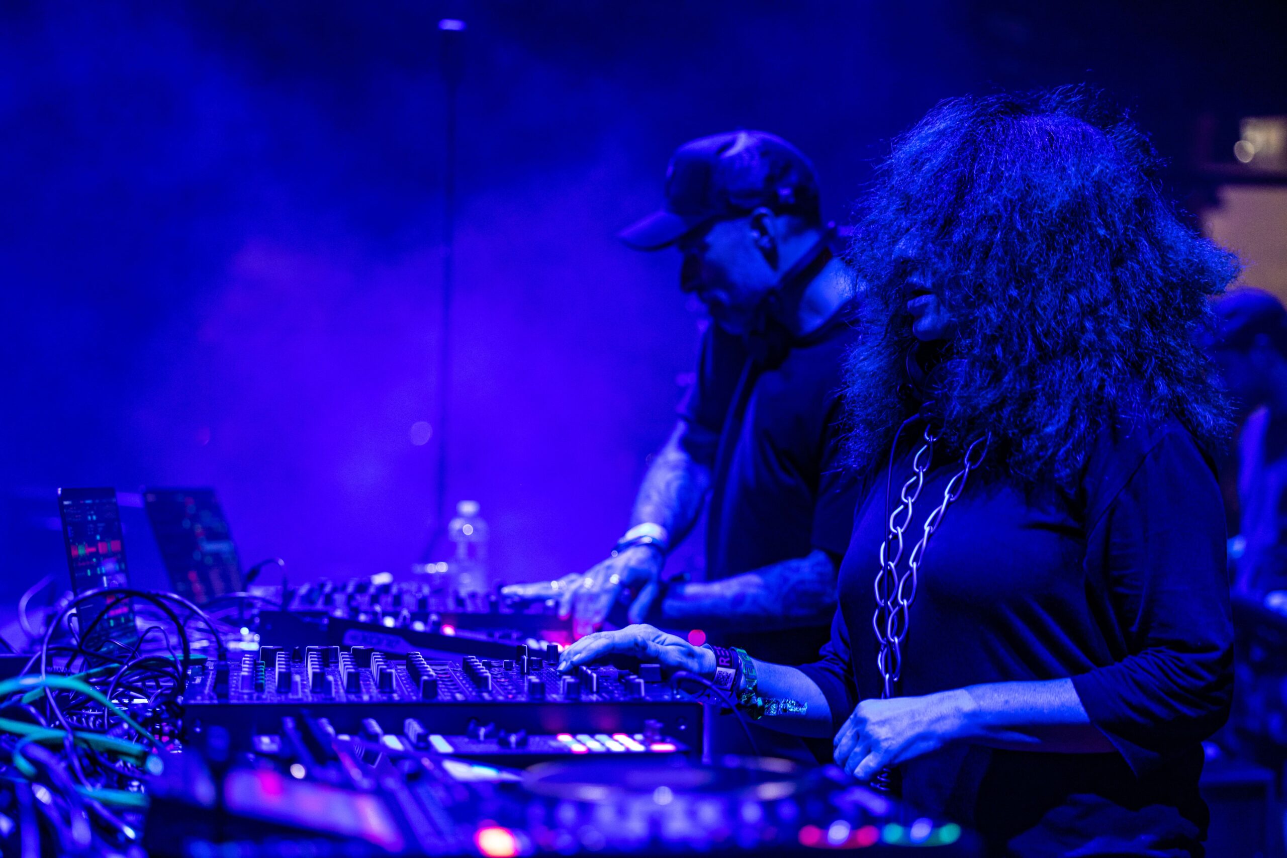Nicole Moudaber back-to-back with Chris Liebing at Ultra Music Festival. Photo by RUDGRCOM